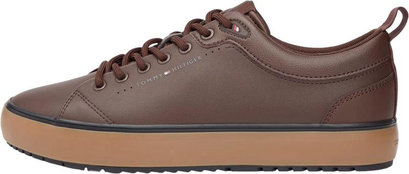 Tommy Hilfiger Men Harlem CORE Cleat LTH Mix FM0FM05702 Low Top, Brown (Cocoa), 44