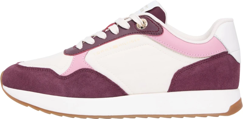 Tommy Hilfiger Women Mix Material Runner FW0FW08950 Low Top, Beige (Soft Cream), 37