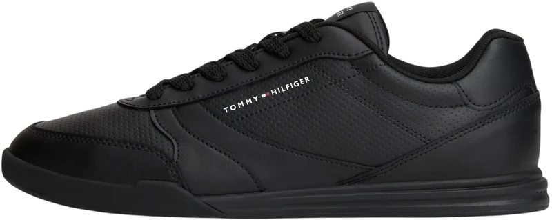 Tommy Hilfiger Men LoPro Cup Leather FM0FM05677 Low Top, Black (Black), 45
