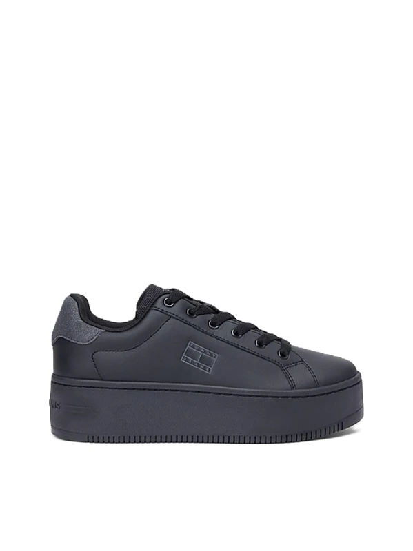 Tommy Jeans Women's Tjw Flatform Ess Mu En0En02918 Low Top, Black (Black), 5 UK