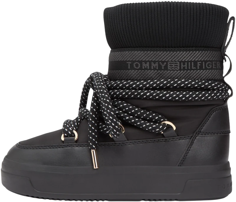 Tommy Hilfiger Women SNOW BOOT WATER REPELLENT FW0FW09260 Outdoor Boots, BLACK (Black), 36