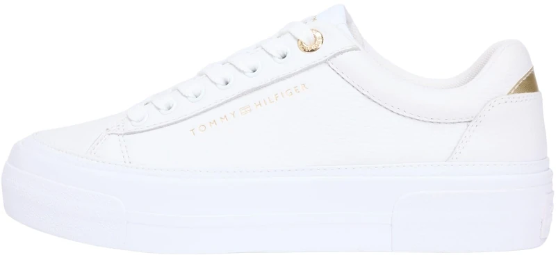 Tommy Hilfiger Women TH Platform Sneaker Tumbled LTR FW0FW09018 Low Top, White (White), 41