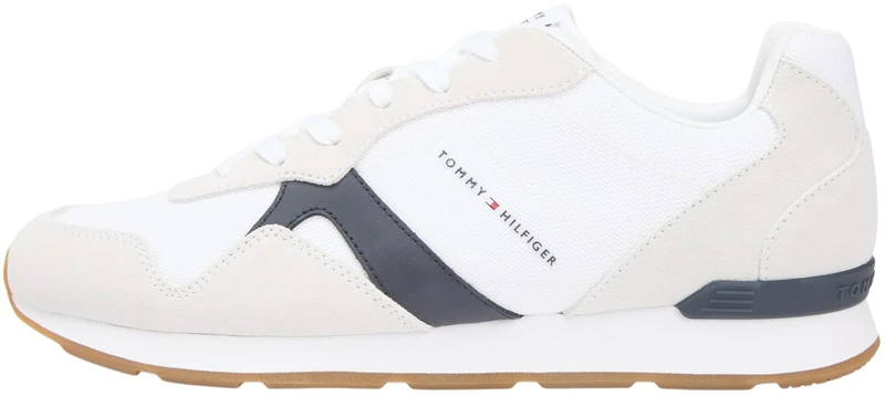 Tommy Hilfiger Men Runner ICON Mix FM0FM05679 Low Top, White (White), 48