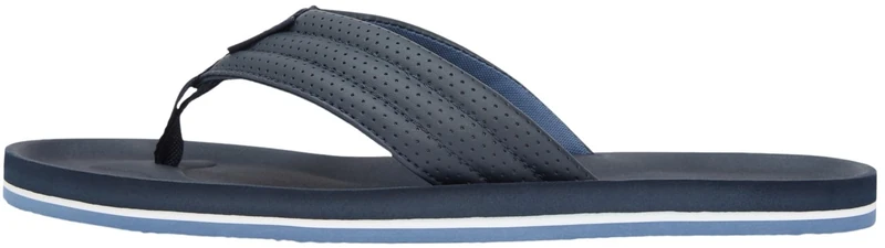 Tommy Hilfiger Men COMFORT PADDED PERF BEACH SANDAL FM0FM05712 Flip Flops, BLUE (Desert Sky), 48