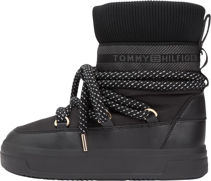 Tommy Hilfiger Women SNOW BOOT WATER REPELLENT FW0FW09260 Outdoor Boots, BLACK (Black), 40