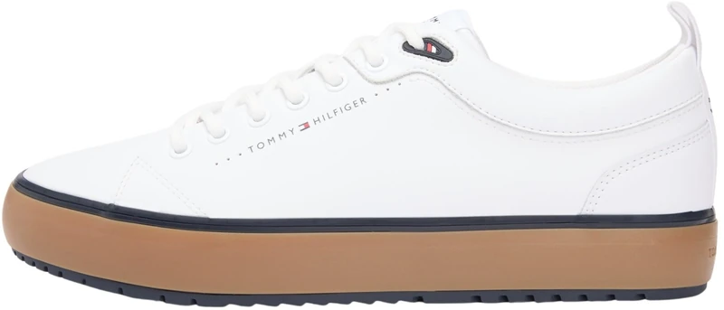 Tommy Hilfiger Men Harlem CORE Cleat LTH Mix FM0FM05702 Low Top, White (White), 42
