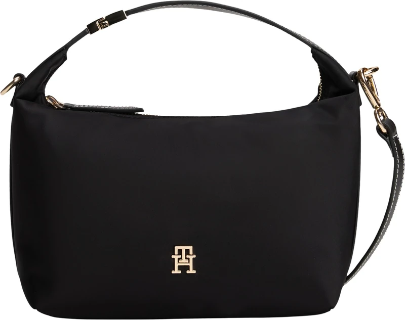 Tommy Hilfiger Women's TH GO CROSSOVER NYLON AW0AW18164 Shoulder Bag, BLACK, One Size