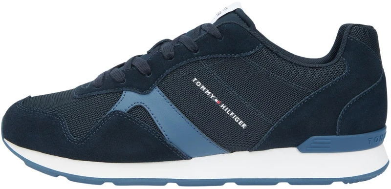 Tommy Hilfiger Men Runner ICON Mix FM0FM05679 Low Top, Blue (Desert Sky), 42