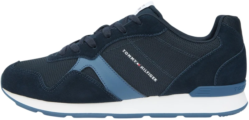 Tommy Hilfiger Men Runner ICON Mix FM0FM05679 Low Top, Blue (Desert Sky), 44