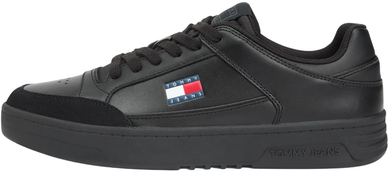 Tommy Jeans Men TJM Cupsole Leather EM0EM01660 Low Top, Black (Black), 41 - Image 1
