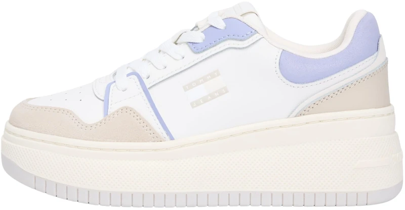 Tommy Jeans Women TJW Retro Basket Flatform EN0EN02916 Low Top, Beige (Gulf Sand/Periwinkle Dust), 39