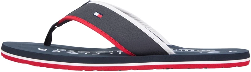 Tommy Hilfiger Men's Tumble Beach Flip Flops - Blue Size 48