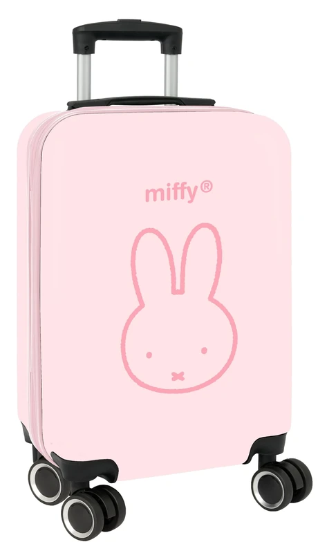 Miffy Flores – Cabin Trolley 20 Inches, Suitcase with Wheels, Security Lock, Lightweight Suitcase, 34.5 x 20 x 55 cm