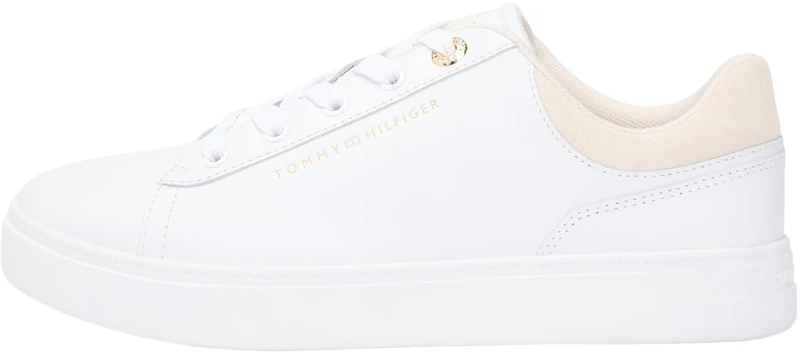 Tommy Hilfiger Women Casual Cupsole Sneaker FW0FW09020 Low Top, White (White/Soft Cream), 36