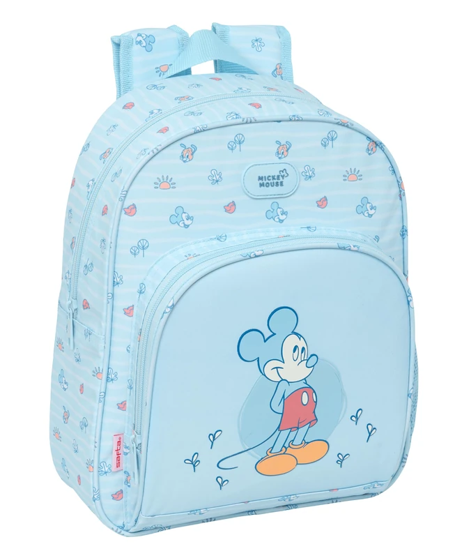 Safta MICKEY MOUSE BABY - Children's Backpack, Ideal for Children of Different Ages, Comfortable and Versatile, Quality and Resistance, 28 x 10 x 34 cm, light blue, M, Casual