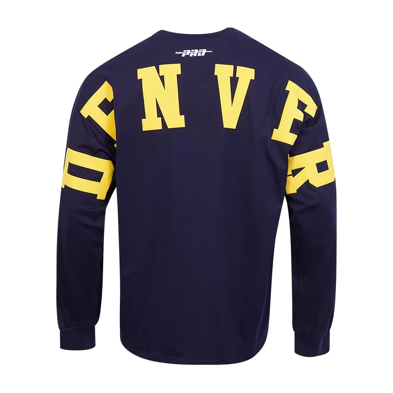 Pro Standard Mens NBA Denver Nuggets Wingspan Long Sleeve Tee Midnight Navy L