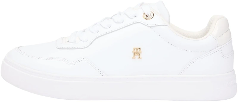 Tommy Hilfiger Women Casual Cupsole Sneaker FW0FW09022 Low Top, White (White/Ecru), 42