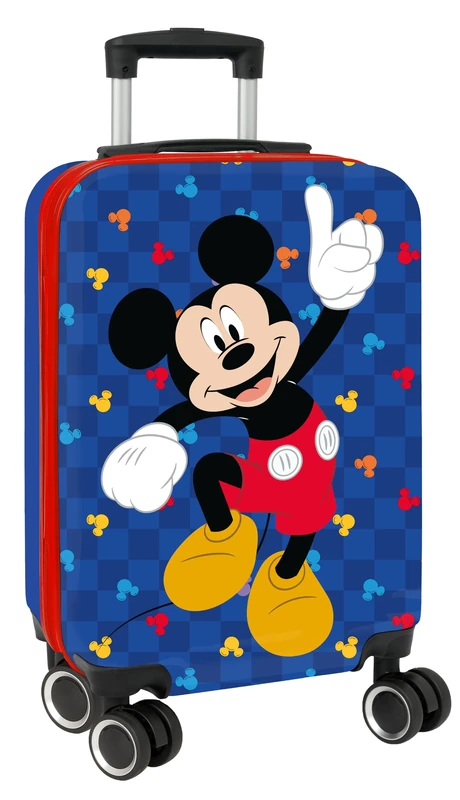 Safta Mickey Mouse Good Day – Cabin Trolley 20 Inches, Suitcase with Wheels, Security Lock, Lightweight Suitcase, 34.5 x 20 x 55 cm