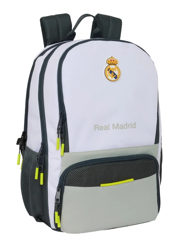 Safta Real Madrid EQUIPACIÓN 25/26 – Padel Backpack, Sports Backpack, Ideal for Different Ages, Comfortable and Versatile, Quality and Resistance, 30 x 17 x 42 cm, white, M, Casual