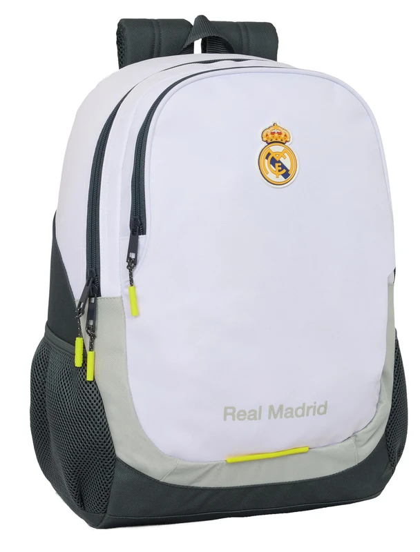 Safta Real Madrid EQUIPACIÓN 25/26 – Children's School Backpack, Ideal for Children of Different Ages, Comfortable and Versatile, Quality and Resistance, 32 x 16 x 44 cm, white, M, Casual - Image 1