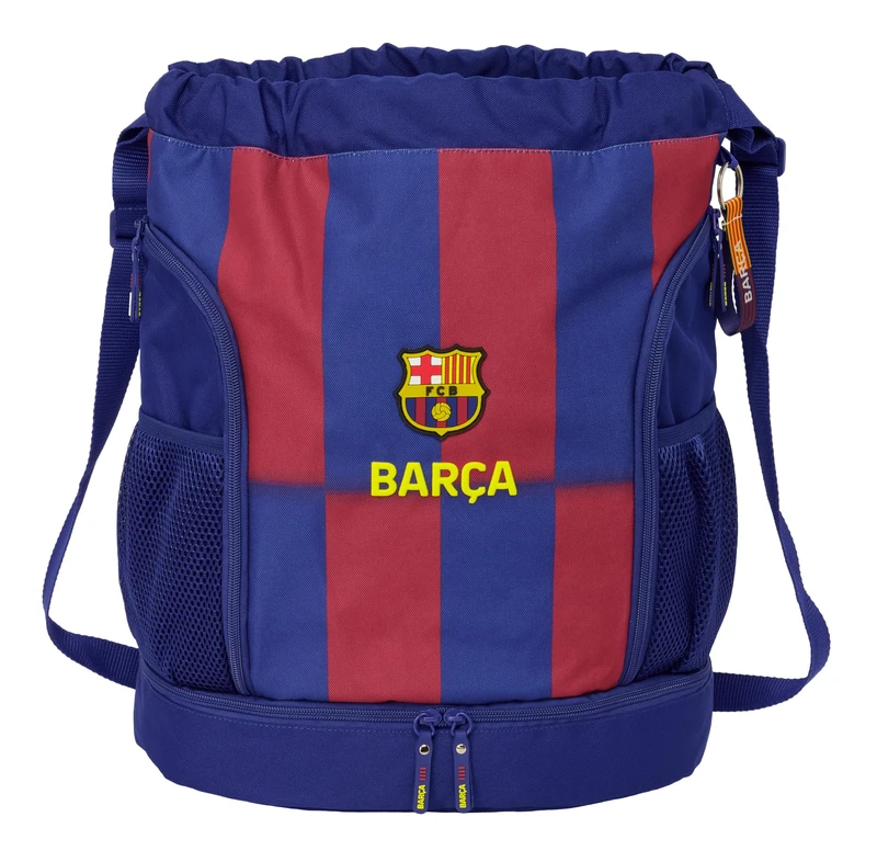F.C. Barcelona 1st Team 25/26 – Backpack Sack, Backpack, Ideal for Children of Different Ages, Comfortable and Versatile, Quality and Resistance, 34 x 15 x 43 cm, Blue/maroon, M, Casual