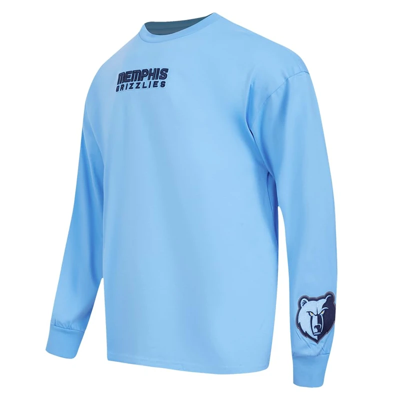 Pro Standard Mens NBA Memphis Grizzlies Wingspan Long Sleeve Tee University Blue XL