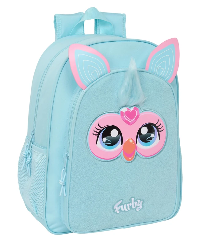 Safta FURBY – Children's School Backpack, Children's Backpack, Adaptable to Trolley, Ideal for School Children, Comfortable and Versatile, Quality and Resistance, 33 x 14 x 42 cm, sky blue, M, Casual