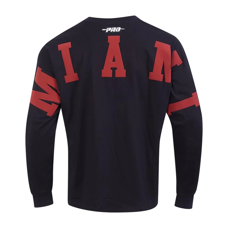 Pro Standard Mens NBA Miami Heat Wingspan Long Sleeve Tee Black M