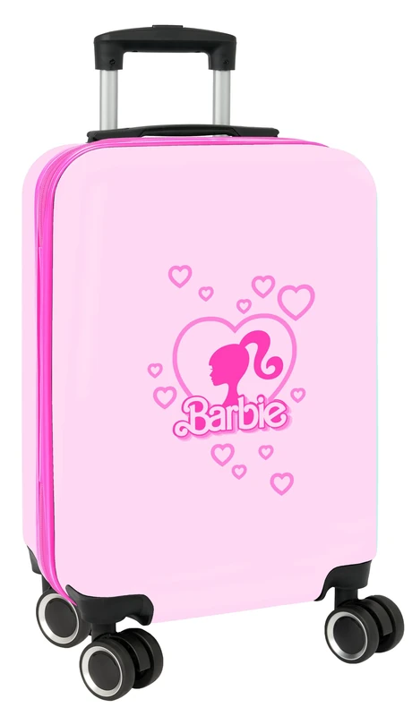 Safta BARBIE PAINTERLY – Cabin Trolley 20 Inches, Suitcase with Wheels, Security Lock, Lightweight Suitcase, 34.5 x 20 x 55 cm, Pink/blue, M, Casual
