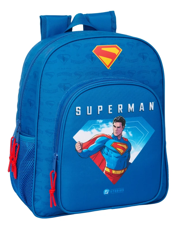 Safta Superman – Children's School Backpack, Adaptable to Trolley, Ideal for School Children, Comfortable and Versatile, Quality and Resistance, 32 x 12 x 38 cm, blue, M, Casual