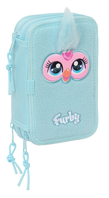Safta Furby – School Pencil Case with 37 Tools Included, Children's Pencil Case, Child, Ideal for Children from 5 to 14 Years, Comfortable and Versatile, Quality and Resistance, 12.5 x 5.5 x 19.5 cm