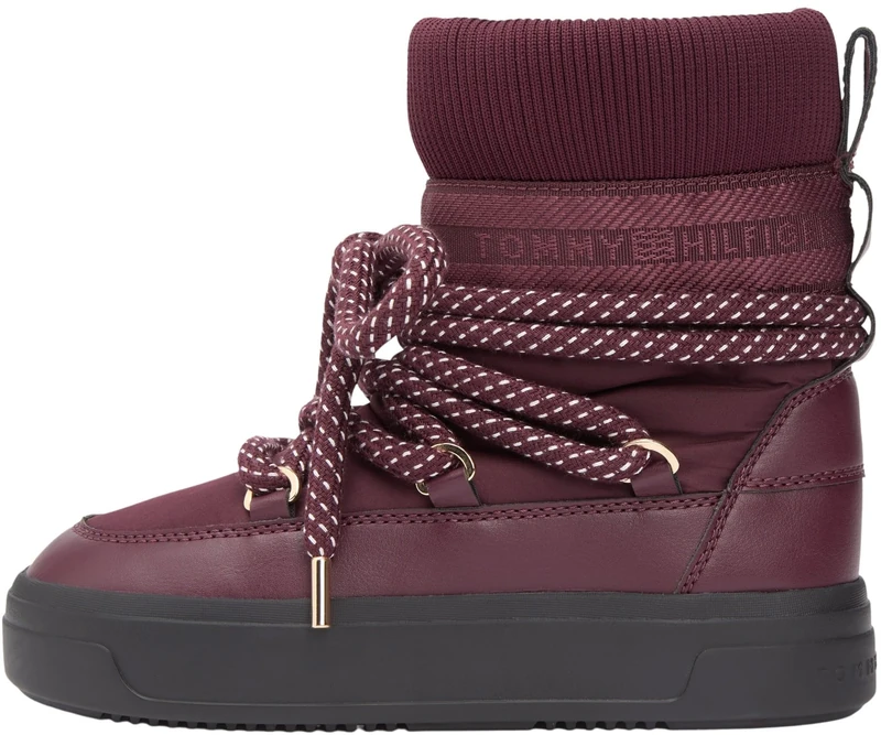 Tommy Hilfiger Women SNOW BOOT WATER REPELLENT FW0FW09260 Outdoor Boots, RED (Marzemino), 39
