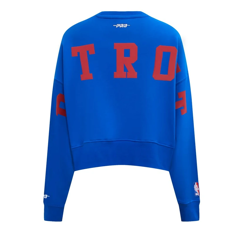 Pro Standard Womens NBA Detroit Pistons Wingspan Sweatshirt Royal Blue M