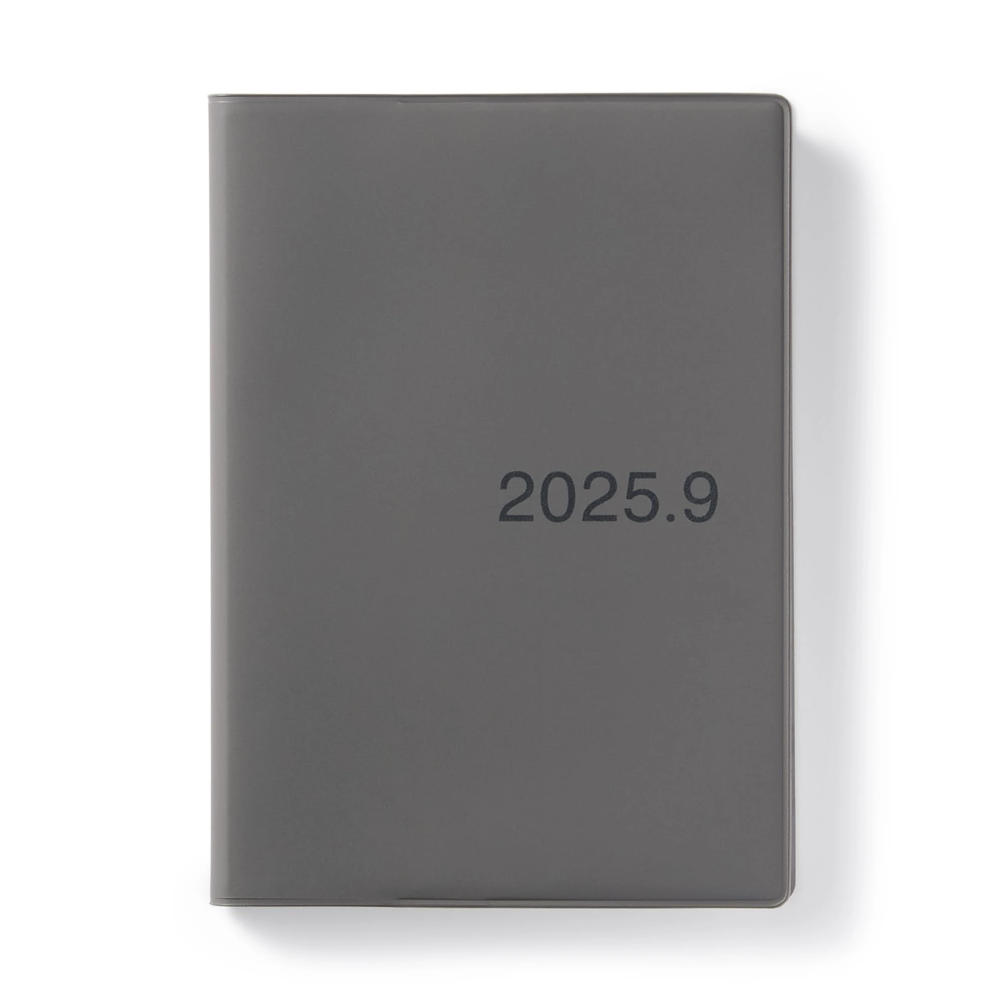 MUJI 84526251 Monthly/Weekly Schedule Book, Dark Gray, 2025 August Starts on Monday