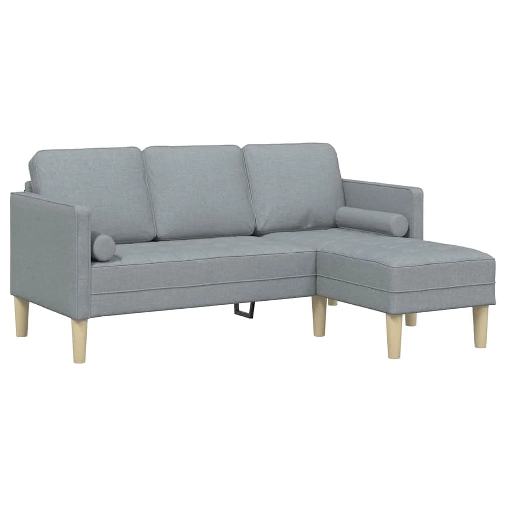 vidaXL Sofa Set Light grey 173 x 131 x 67 cm Fabric, Living Room Sofa, Soft Touch Furniture, Durable Fabric, Comfortable Seating, Stylish Couch, Modern Home