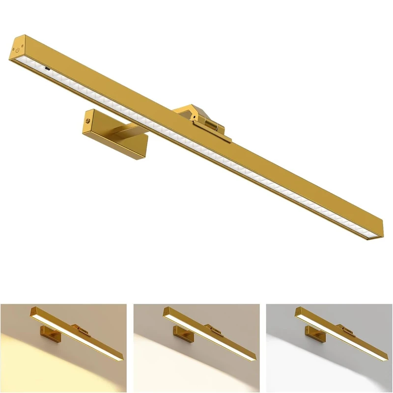 LABOREDUCER Picture Lights for Wall,6500mAh Battery Operated Picture Lights with Remote,Rechargeable Picture Light Indoor Dimmable & 3 Color Temps for Dartboard Frame Gallery Display Art