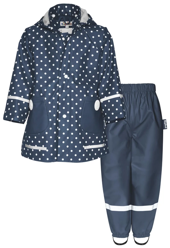 Playshoes Regen-Set Regenhose Rain Suit, Polka Dot, 80 (Pack of 2) Unisex Child, Polka Dot Size, 80 cm