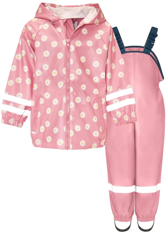 Playshoes Two Piece Waterproof Rain Suit Mud Suit, daisy, 86