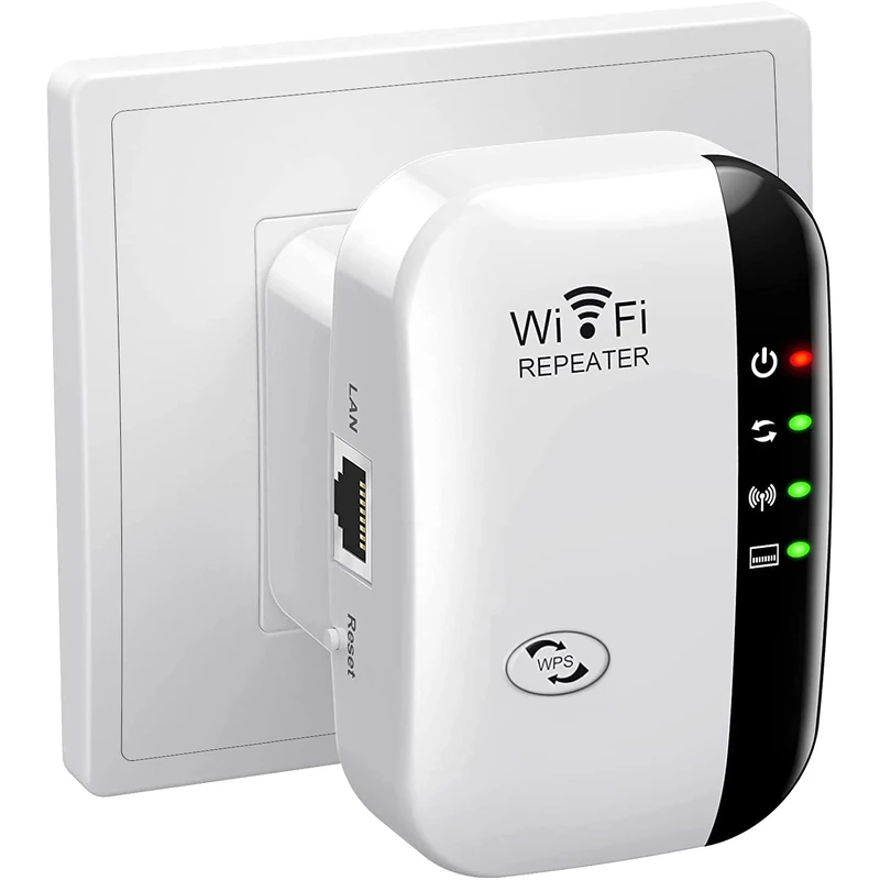 WiFi Extender Signal Booster Up to 5000sq.ft and 50+ Devices, WiFi Range Extender, Wireless Internet Repeater, Long Range Amplifier with Ethernet Port, 1-Key Setup, Access Point, Alexa Compatible