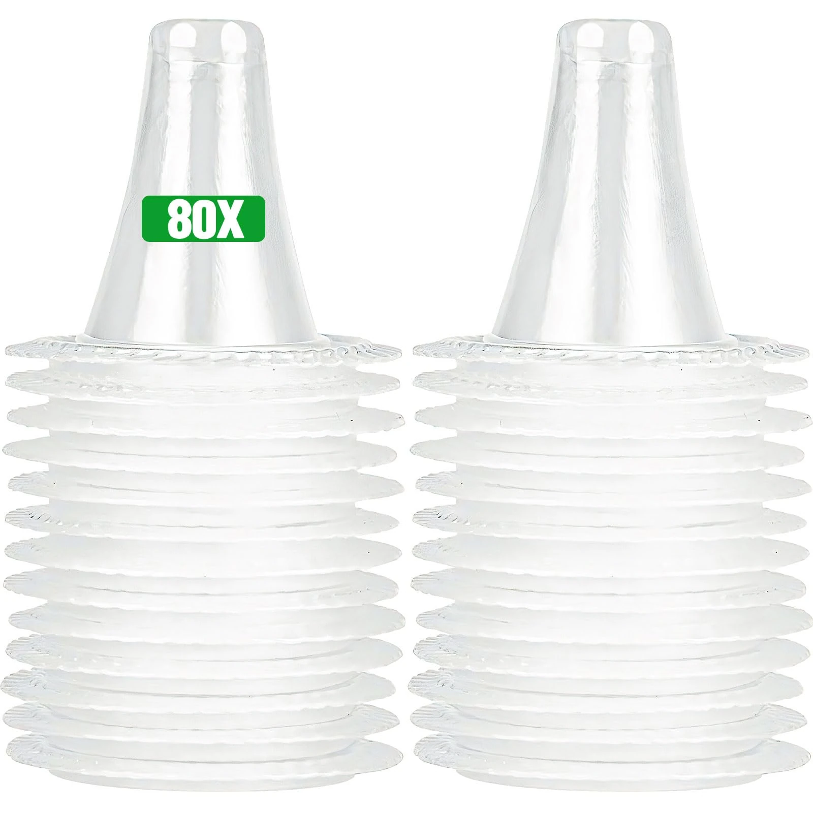 80 Pcs Braun Thermometer Caps, Ear Thermometer Probe Covers, Safe, hygienic and Disposable Braun Thermometer Refill Caps Filter Protector for Children and Adults