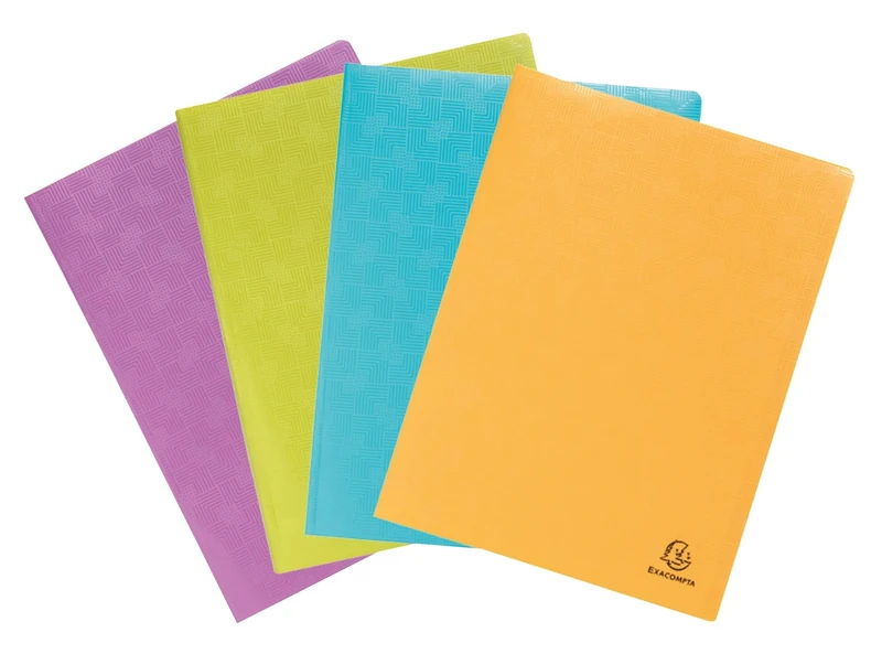 Exacompta - Ref 88930E - Box of 12 Pop'N Co Document Sleeves - 30 Grained Pockets - 60 Sheets - for A4 - Size 24 x 32 cm - Cover Made of semi-Rigid Recycled Polypropylene - 4 Assorted Colours