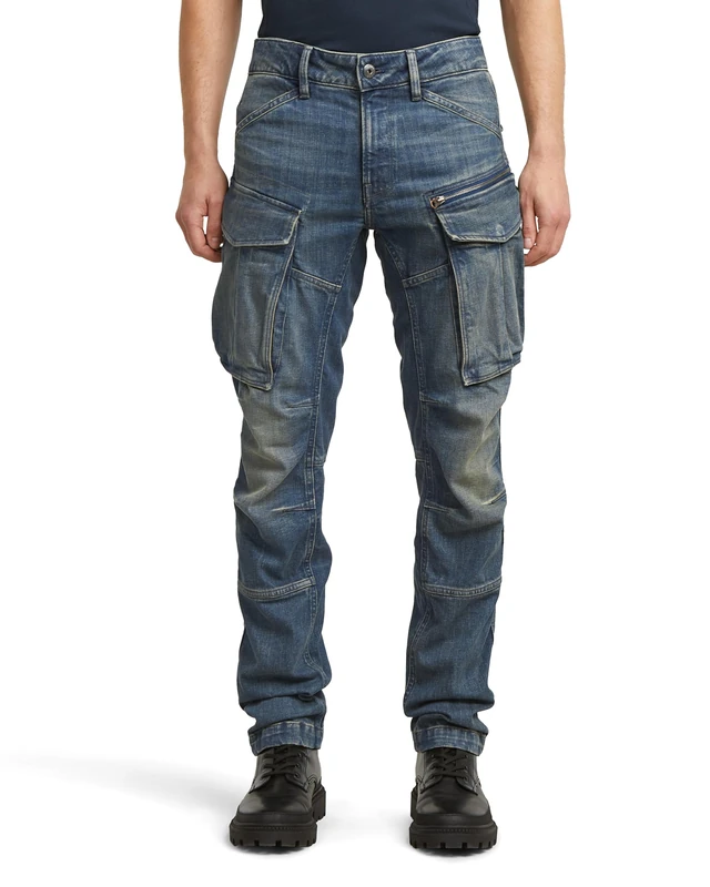 G-STAR Men's Rovic Zip 3D Regular Tapered Jeans, Blue (worn in dusty mountains D23077-D498-G820), 34W / 30L