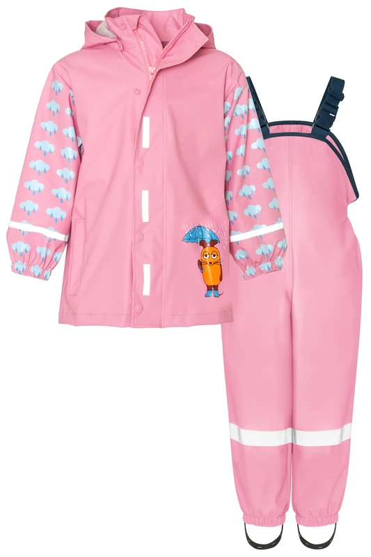 Playshoes Unisex Kid's Regen-Set Regenlatzhose rain Suit, The Mouse, 104 (Pack of 2)