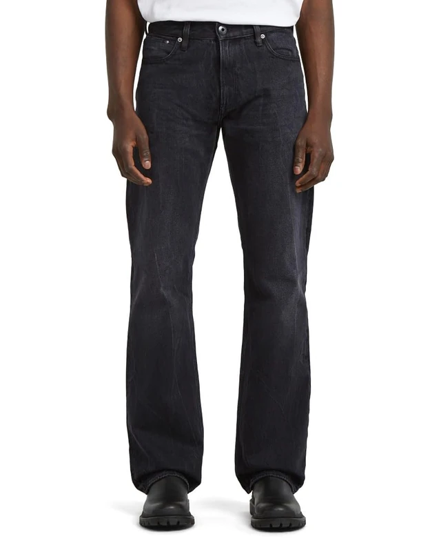 G-STAR Men's Lenney Bootcut 2.0 Jeans, BLACK (worn in dark moon D26989-D291-H785), 33W / 34L