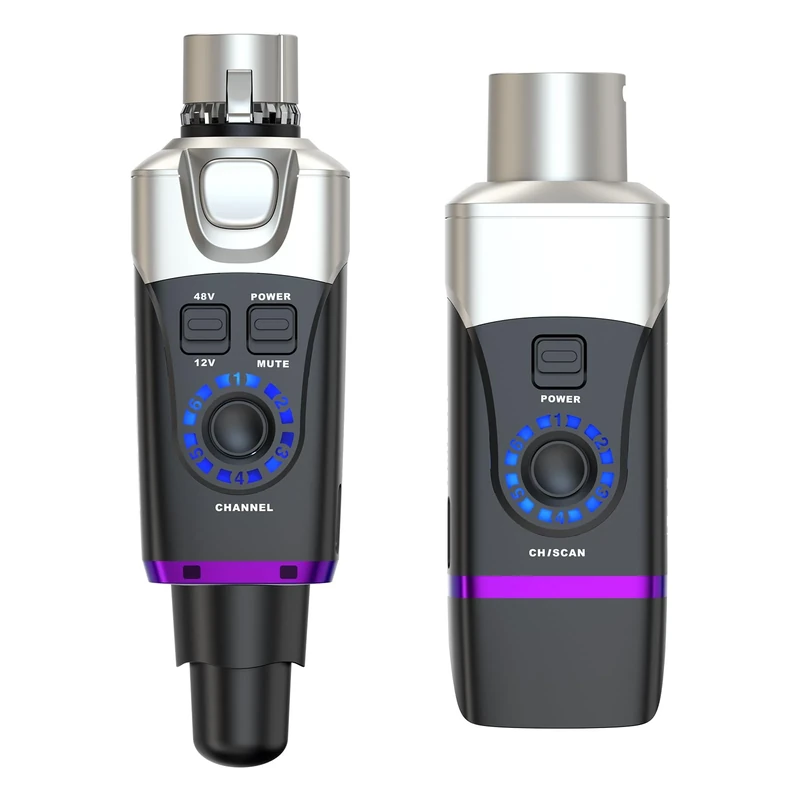 Xvive U35C XLR Plug-on Wireless System for Condenser Microphone with 48V/12V Phantom Power (5.8GHz)