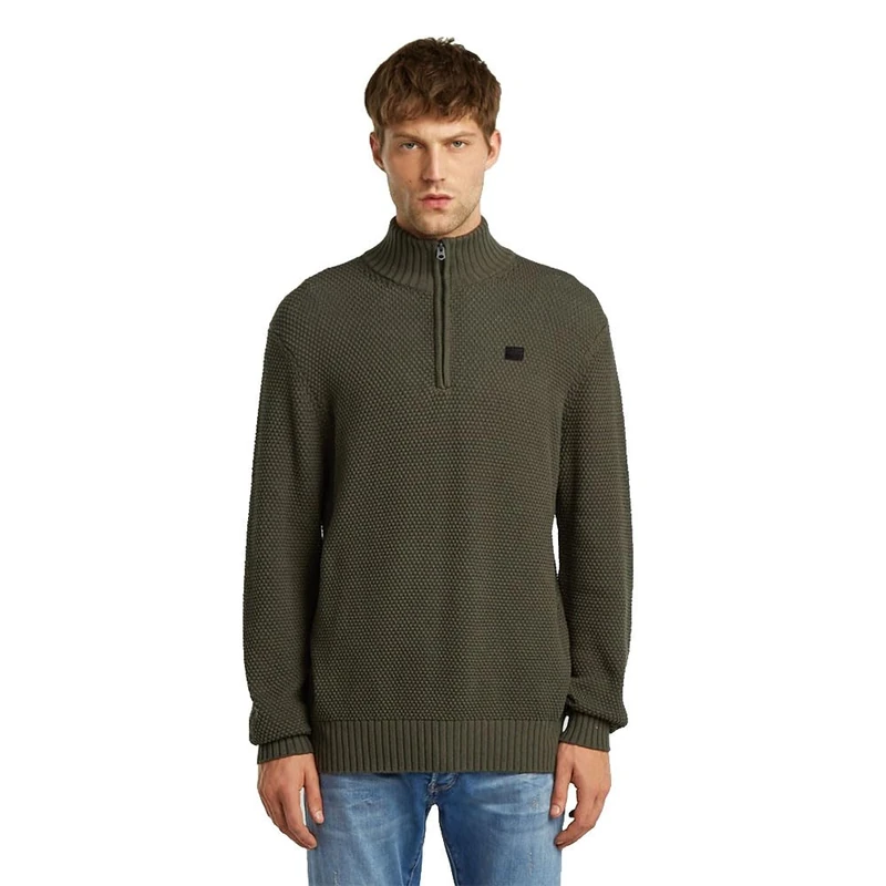 G-STAR Men's Honeycomb Structure Skipper Knit, Grey (asfalt D27107-D631-995), XS