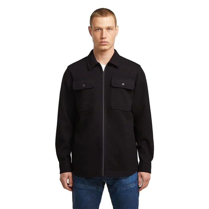 G-STAR Men's GPO Zip Overshirt - Black - XL