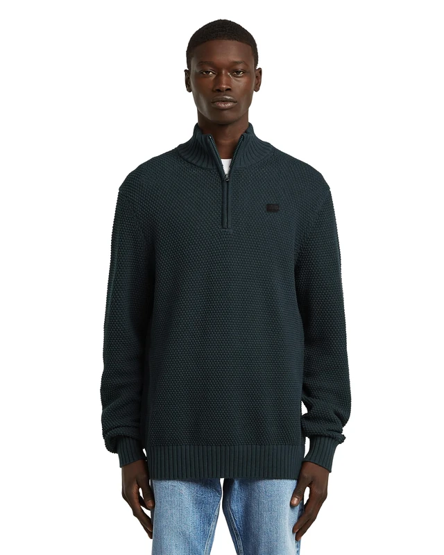 G-STAR Men's Honeycomb Structure Skipper Knit, Blue (dk patriot blue D27107-D631-7160), S