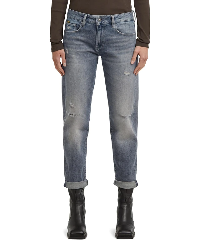 G-STAR Women's Kate Boyfriend Jeans, Blue (worn in electric blue destroyed D15264-E104-H784), 27W / 32L - Image 1