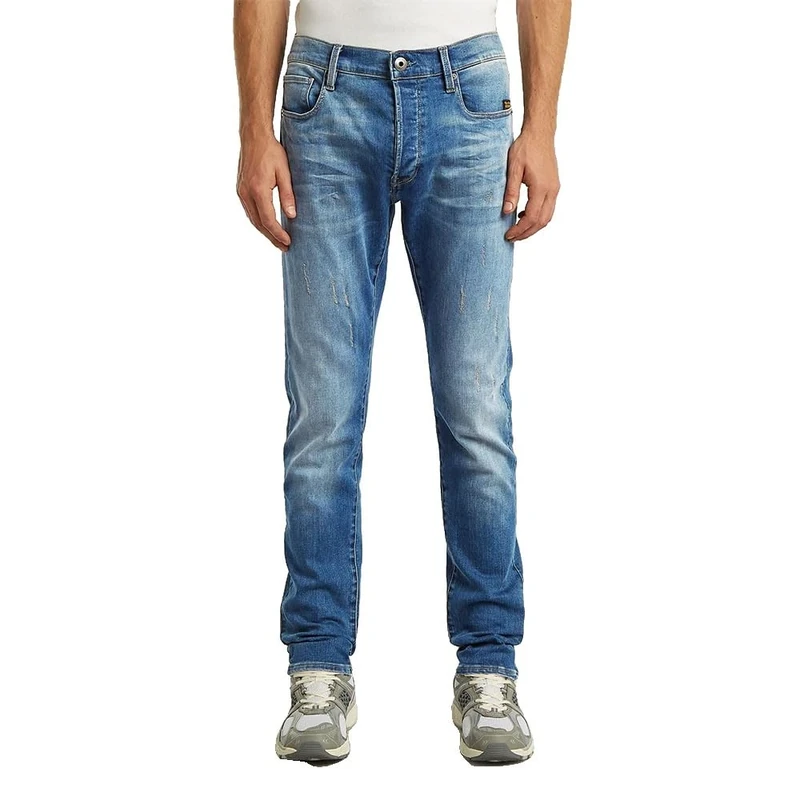 G-STAR Men's 3301 Slim Jeans, Multicolor (worn in lunar blue coated 51001-D930-H548), 33W / 34L